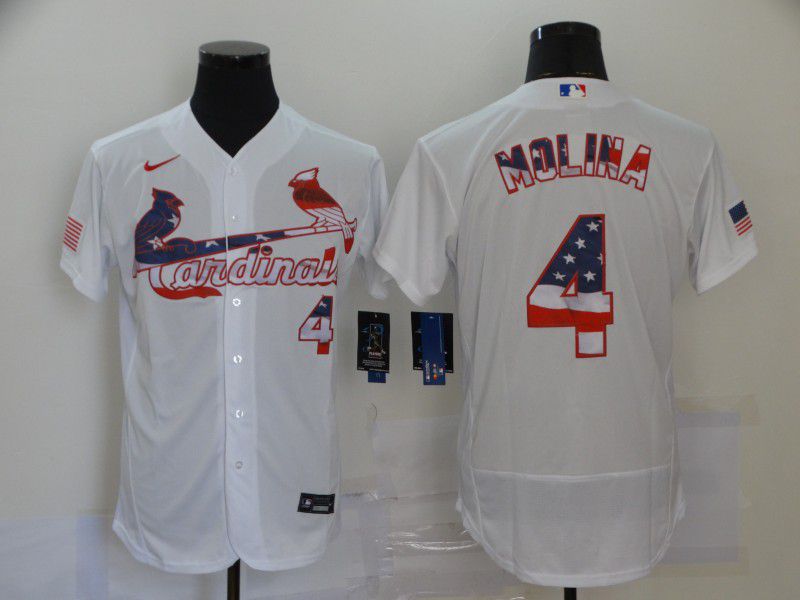 Men St.Louis Cardinals #4 Molina White 2020 Elite MLB Jerseys->washington nationals->MLB Jersey